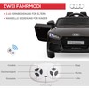 HOMCOM vaikiškas elektrinis automobilis 12V vaikiškas automobilis su 2.4G nuotolinio valdymo pulteliu, muzikinis, elektrinis automobilis su šviesomis, USB/MP3 jungtimi, atbulinės eigos funkcija, iki 3 km/val., skirtas 3-5 metų vaikams, juodas