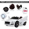 HOMCOM vaikiškas automobilis Bentley GT elektromobilis su nuotolinio valdymo pulteliu, 2 x 390 varikliai, baltas, 108 x 60 x 43 cm