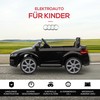 HOMCOM vaikiškas elektrinis automobilis 12V vaikiškas automobilis su 2.4G nuotolinio valdymo pulteliu, muzikinis, elektrinis automobilis su šviesomis, USB/MP3 jungtimi, atbulinės eigos funkcija, iki 3 km/val., skirtas 3-5 metų vaikams, juodas