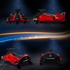 HOMCOM vaikiškas elektrinis kartingas 12 V, 3-8 km/val. Drifto kartingas su drifto režimu, lėto paleidimo funkcija, kartingas su šviesomis, muzika, saugos diržu, vaikiška transporto priemonė 8-12 metų vaikams, raudonas
