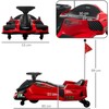 HOMCOM vaikiškas elektrinis kartingas 12 V, 3-8 km/val. Drifto kartingas su drifto režimu, lėto paleidimo funkcija, kartingas su šviesomis, muzika, saugos diržu, vaikiška transporto priemonė 8-12 metų vaikams, raudonas