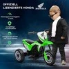 HOMCOM Vaikiškas elektrinis motociklas, 6V vaikiškas motociklas su garso signalu, įjungiama muzika, vaikiška transporto priemonė, 3km/h, 3-6 metų, žalias