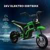 HOMCOM vaikiškas elektrinis motociklas, 12 V vaikiškas motociklas su garsiniu signalu, žibintu, transporto priemonė vaikams su pasukama greičio rankena, 8-16 km/val., 8-12 metų vaikams, žalias | Aosom