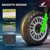 HOMCOM Vaikiškas elektrinis motociklas, 6V vaikiškas motociklas su garso signalu, įjungiama muzika, vaikiška transporto priemonė, 3km/h, 3-6 metų, žalias