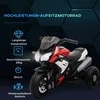 HOMCOM Vaikiškas elektrinis motociklas Vaikiškas motociklas 6V Vaikiška transporto priemonė Elektrinė transporto priemonė su muzika, žibintais 3-5 metų vaikams Plastikinis metalas Juoda+Raudona 3km/h