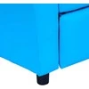 HOMCOM Vaikiškas fotelis su atsilenkimo funkcija Mini sofa 3-6 metų vaikams, mėlynos spalvos, su įmontuotu puodelio laikikliu, 62x52x69 cm