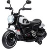 HOMCOM Vaikiškas motociklas Vaikiškas elektrinis motociklas Elektrinė transporto priemonė Vaikiška transporto priemonė su 2 nuimamais mokomaisiais ratais, 3 km/val., skirta 1,5-3 metų vaikams Balta 76 x 42 x 57 cm