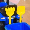 Homcom Vaikiškas paspiriamas automobilis traktoriukas NEW HOLLAND su priekaba - Mėlyna