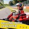 HOMCOM vaikų elektrinis kartingas 24 V 6-12km/h drift kartingas su drift režimu, lėtu startu, 3 padėčių reguliuojama sėdyne, kartingas su ekranu, muzika, saugos diržu, vaikiška transporto priemonė 6-12 metų vaikams, raudona