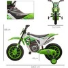 Vaikų elektrinis motoroleris motociklas 12V nuimami atraminiai ratai nuo 3 metų PP metalas