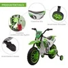 HOMCOM vaikiškas elektrinis motociklas 12V, nuimami pagalbiniai ratukai, nuo 3 metų, PP, metalas