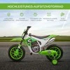 HOMCOM vaikiškas elektrinis motociklas 12V, nuimami pagalbiniai ratukai, nuo 3 metų, PP, metalas