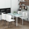 HOMCOM Valgomasis stalas, virtuvės stalas, didelis stalas, modernaus dizaino, 120 cm x 60 cm x 75 cm, Balta