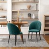 Meble Moskaa HOMCOM valgomojo kėdės 2 modernių virtuvės kėdžių rinkinys Scandi dizainas svetainės kėdė minkšta kėdė biuro kėdė velvetas metalas žalia 52x54x79cm