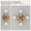 HOMCOM valgomojo stalas, apvalus virtuvės stalas, modernus valgomojo stalas su ąžuolo imitacijos stalviršiu 4 asmenims, kavos staliukas svetainei, Ø70 x 76 cm, ąžuolo spalva