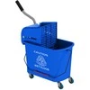 HOMCOM Valymo vežimėlis plovimo kibiras buitinis 20 l su centrifuga ir separatoriumi švariam nešvariam vandeniui Mėlyna 60L x 27W x 70,5H cm