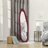 HOMCOM veidrodis per visą ilgį 50 x 160 cm stovintis veidrodis su aksominiu rėmo dangčiu, netaisyklingas banguotas sieninis veidrodis miegamajam, svetainei, baltas
