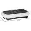 HOMCOM vibracinė platforma, treniruoklis su 2 pasipriešinimo gumomis, 99 vibracijos lygiai, iki 120 kg, viso kūno treniruotėms, 200 W