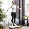 HOMCOM vibracinė platforma, treniruoklis su 2 pasipriešinimo gumomis, 99 vibracijos lygiai, iki 120 kg, viso kūno treniruotėms, 200 W