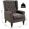 HOMCOM Vienvietis fotelis "Relax" fotelis Vienvietis fotelis su medinėmis pėdomis Poliesteris Ruda 76 x 86 x 108 cm