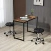 Homcom "Vinsetto" riedanti taburetė Reguliuojamo aukščio darbo taburetė, pasukama salono taburetė, skirta masažui biure, odos imitacija, juoda Ø35,5 x 51-67 cm