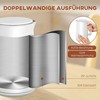 HOMCOM virdulys ir skrudintuvas, 1,5 l virdulys ir skrudintuvas 2 skrudinimo riekelėms, 2200 W pusryčių rinkinys su 7 skrudinimo lygiais, atitirpinimo ir pašildymo funkcija, automatiniu išjungimu ir LED indikatoriumi, baltas