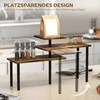 HOMCOM virtuvinė lentyna, besisukanti mikrobangų krosnelės lentyna su 3 pakopomis, pramoninė metalinė pastatoma lentyna, 40 x 18 x 36,5 cm