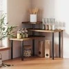 HOMCOM virtuvinė lentyna, besisukanti mikrobangų krosnelės lentyna su 3 pakopomis, pramoninė metalinė pastatoma lentyna, 40 x 18 x 36,5 cm