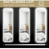 "HOMCOM" Viso ilgio veidrodis, 150 x 40 cm dydžio stovintis veidrodis su LED apšvietimu, 3 šviesos spalvos, sieninis veidrodis su stovu, jutiklinis jungiklis, skirtas miegamajam, svetainei, skaidrus