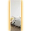 HOMCOM viso ilgio veidrodis 40 x 120 cm stovintis veidrodis su LED apšvietimu, sieninis veidrodis su jutikliniu valdymu, berėmis grindų veidrodis, skirtas miegamajam, svetainei
