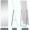HOMCOM Viso ilgio veidrodis Stovintis veidrodis 45x160cm Sieninis veidrodis Spintos veidrodis Tualetinis veidrodis Miegamojo kambarys Svetainė Sidabrinė