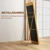 HOMCOM viso ūgio veidrodis 160 x 50 cm, siaurėjantis pastatomas veidrodis su metaliniu rėmu ir dūžiams atspariu stiklu, sieninis veidrodis statymui, atėmimui, veidrodis svetainei, miegamajam, prieškambariui, auksinis