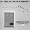 HOMCOM Vonios Veidrodis su Apšvietimu 70 x 50 cm LED Veidrodis su Atminties Funkcija Sieninis Veidrodis su Jutikliniu Jungikliu, Nesibraižantis Apšviestas Veidrodis su 3 Šviesos Spalvomis Baltas