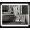 HOMCOM vonios veidrodis su apšvietimu 70x90 cm, LED veidrodis, sieninis veidrodis su Bluetooth muzikos funkcija, laikrodis, jutiklinis jungiklis, atminties funkcija, šviesos veidrodis be rasojimo, su 3 šviesos spalvomis, sidabrinis
