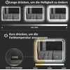 HOMCOM vonios veidrodis su apšvietimu 70x90 cm, LED veidrodis, sieninis veidrodis su Bluetooth muzikos funkcija, laikrodis, jutiklinis jungiklis, atminties funkcija, šviesos veidrodis be rasojimo, su 3 šviesos spalvomis, sidabrinis