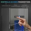 HOMCOM vyno šaldytuvas 12 butelių 30L 8-18℃ dvigubas termoelektrinis butelių šaldytuvas su stiklinėmis durelėmis, gėrimų šaldytuvas su LED apšvietimu, mažas vyno šaldytuvas su jutikliniu ekranu, juodas