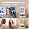 Įkraunamas kosmetinis veidrodis su LED apšvietimu, pasukamas 180°, su 2 apšvietimo režimais, baltas