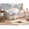 Išskleidžiama lova Beliani LORETTE 90 x 200 cm, smėlio spalvos veliūras