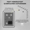 Homcom kleankin vonios veidrodis, 50 x 70 cm LED vonios veidrodis su 3 šviesos spalvomis, sieninis veidrodis su jutikliniu jungikliu, atminties funkcija, apšviečiamas veidrodis su apsauga nuo rasojimo, IP44
