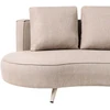 Lauko baldų komplektas Beliani 3 vietų sodo sofa PARORI dešininė, smėlio spalvos