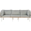 Lauko baldų komplektas Beliani 3 vietų sodo sofa SENISE pilka metalinė