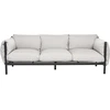 Lauko baldų komplektas Beliani 3 vietų sodo sofa ESPERIA metalinė pilka
