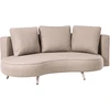 Lauko baldų komplektas Beliani 3 vietų sodo sofa PARORI dešininė, smėlio spalvos
