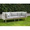 Lauko baldų komplektas Beliani 3 vietų sodo sofa SENISE pilka metalinė