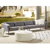 Lauko baldų komplektas Beliani 4 vietų sodo sofa LORETELLO pilka