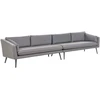 Lauko baldų komplektas Beliani 4 vietų sodo sofa LORETELLO pilka