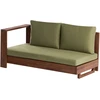 Lauko baldų komplektas Beliani 5 vietų kampinė sodo sofa MARETTIMO dešininė, žalia, sertifikuota akacijos mediena