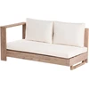Lauko baldų komplektas Beliani 5 vietų sodo kampinė sofa MARETTIMO Dešininė, kreminė balta, sertifikuota akacijos mediena