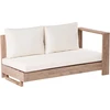 Lauko baldų komplektas Beliani 5 vietų sodo kampinė sofa MARETTIMO kairinė, kreminė balta, sertifikuota akacijos mediena