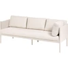 Lauko baldų komplektas Beliani Lauko kampinė sofa su staliuku 5 asmenims TONARA, metalinė, šviesiai smėlio spalvos, dešininė
